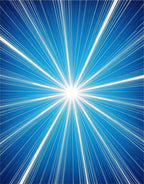 Radiant Blue Burst Pattern Rug