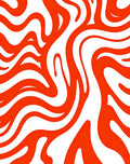 Swirling Orange Abstract Pattern Rug