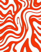 Swirling Orange Abstract Pattern Rug