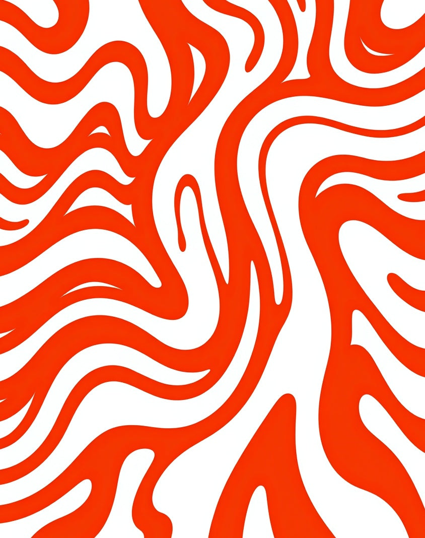 Swirling Orange Abstract Pattern Rug