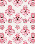 Pink Floral Pattern With Symmetry Rug