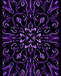 Royal Purple Abstract Floral Mandala Rug
