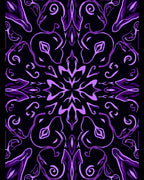 Royal Purple Abstract Floral Mandala Rug