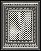 Monochromatic Geometric Border Rug
