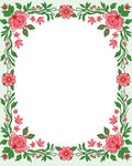 Floral Garland with Rose Accents Rug
