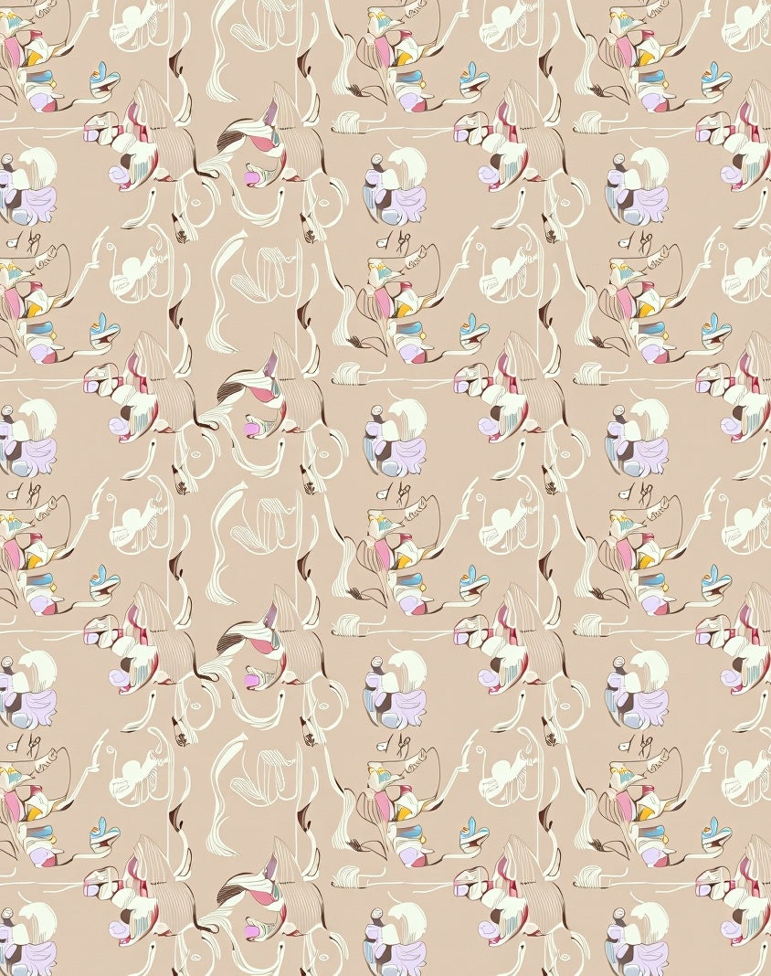 Abstract Whimsical Doodle Patterns Rug