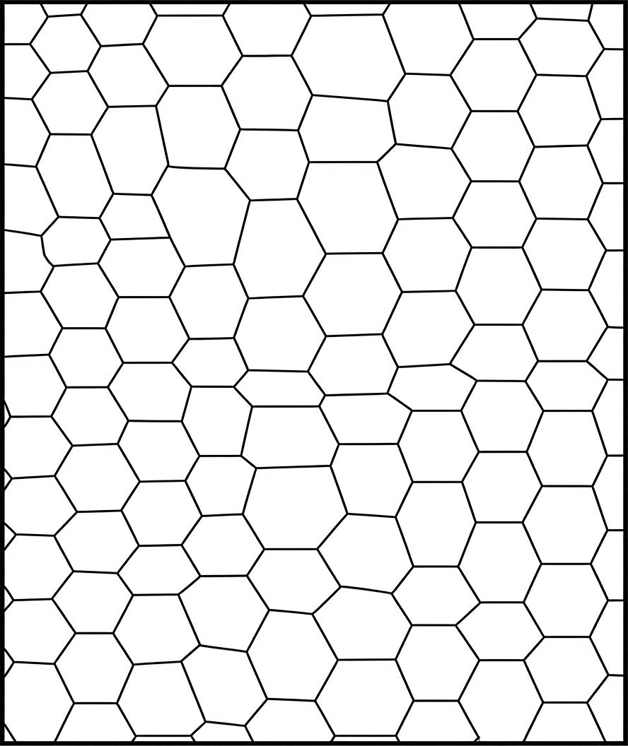 Geometric Irregular Hexagon Pattern Rug