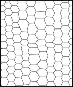 Geometric Irregular Hexagon Pattern Rug