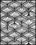 Art Deco Fan Pattern Rug