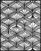 Art Deco Fan Pattern Rug