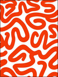 Bold Warm Orange Swirl Pattern Rug