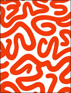 Bold Warm Orange Swirl Pattern Rug
