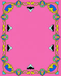 Vibrant Floral Inspired Border Design Rug