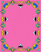 Vibrant Floral Inspired Border Design Rug