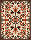 Ornate Floral Inlay Pattern Rug