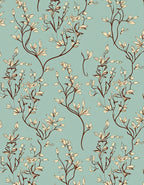 Delicate Botanical Vines Soft Pattern Rug