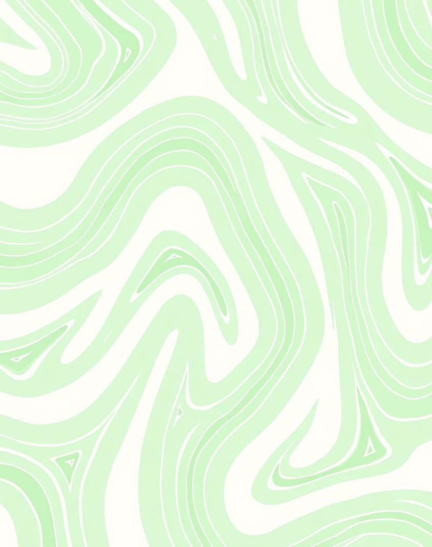 Soft Green Swirl Pattern Rug