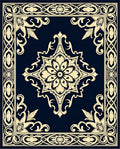 Elegant Floral Medallion Traditional Design Rug