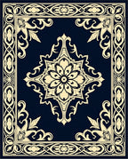 Elegant Floral Medallion Traditional Design Rug