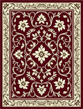 Ornate Floral Vine Border Rug