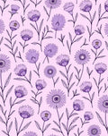 Purple Daisy Meadow Garden Rug
