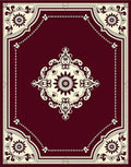 Ornate Floral Medallion Crimson Rug