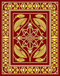 Regal Gold Geometric Floral Border Rug