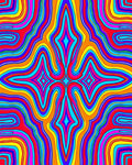 Retro Psychedelic Swirl Pattern Rug