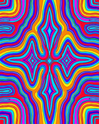 Retro Psychedelic Swirl Pattern Rug