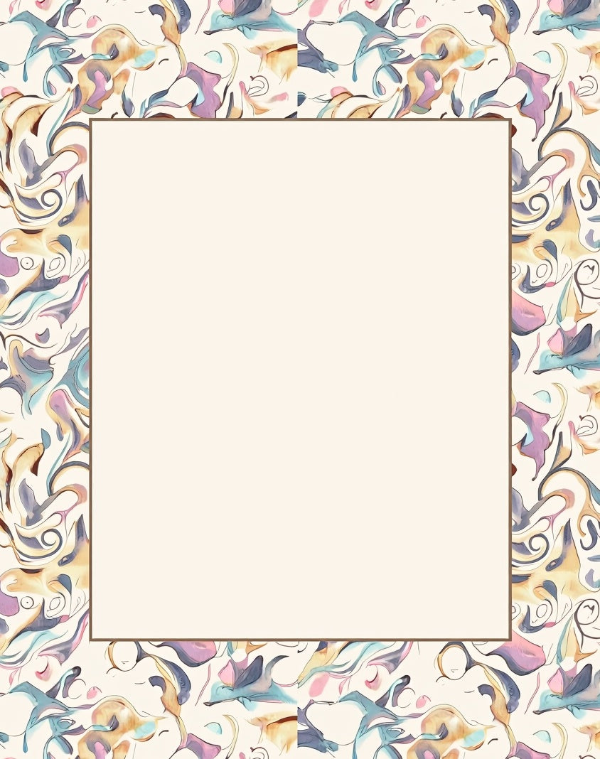 Swirling Pastel Abstract Pattern Rug