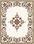 Ornate Scrollwork Floral Detail Rug