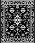 Elegant Floral Scrollwork Pattern Rug