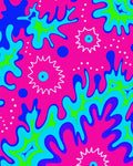 Radical Splatter Abstract Psychedelic Design Rug