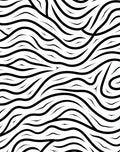 Abstract Wavy Black White Lines Design Rug
