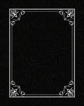 Ornate Black Swirl Floral Design Rug