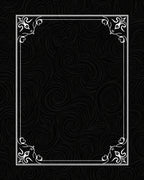 Ornate Black Swirl Floral Design Rug