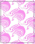 Pink Abstract Swirls Pattern Rug