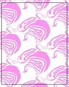 Pink Abstract Swirls Pattern Rug