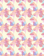 Soft Color Abstract Floral Pattern Rug