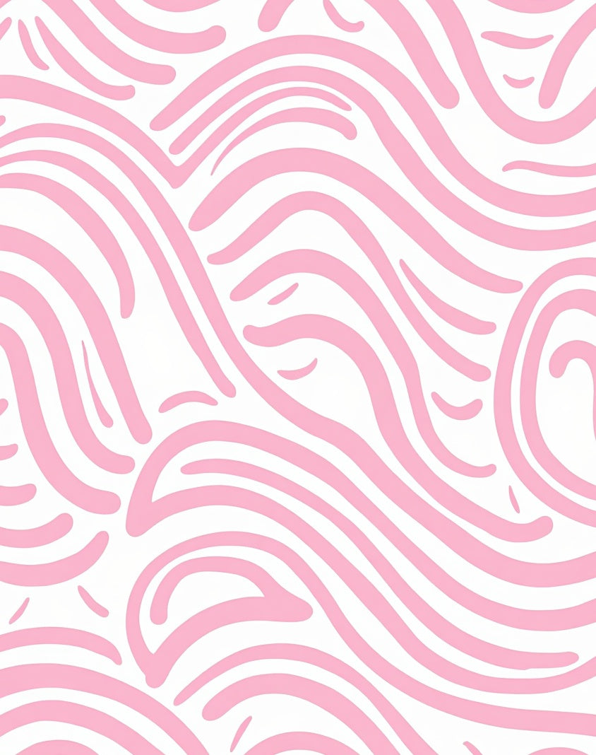 Pink Wave Pattern Abstract Design Rug