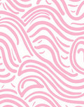 Pink Wave Pattern Abstract Design Rug
