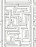 Abstract Maze Geometric Line Art Design Rug