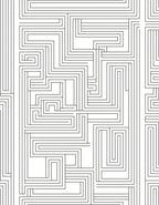 Abstract Maze Geometric Line Art Design Rug