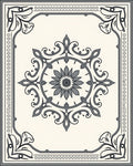 Ornate Floral Medallion Design Rug