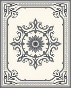 Ornate Floral Medallion Design Rug