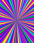 Vivid Color Burst Radial Pattern Rug