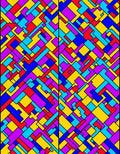 Modern Geometric Color Block Pattern Rug