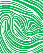 Bold Green Swirl Dynamic Pattern Rug