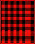 Bold Red Black Plaid Pattern Rug