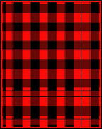 Bold Red Black Plaid Pattern Rug